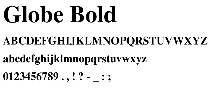 Globe Bold font
